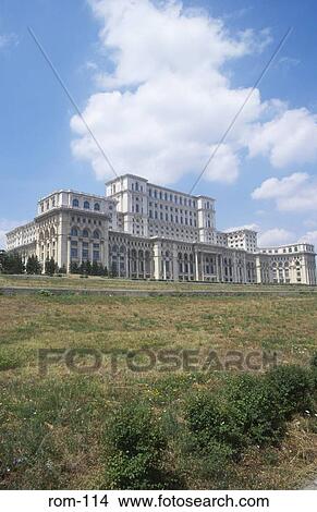 View across Grounds of the Parliament Palace Bucharest Romania View Large Photo Image Picture - View across Grounds of the Parliament Palace Bucharest Romania. Fotosearch