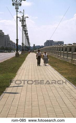 Stock Photography - View along Boulevard Libertatii Romania. Fotosearch