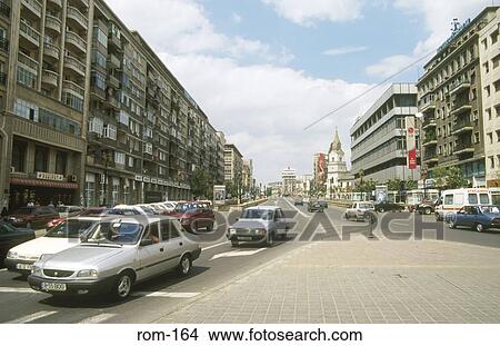 View of Bulevardul Bratianu Bucharest Romania View Large Photo Image Picture - View of Bulevardul Bratianu Bucharest Romania. Fotosearch