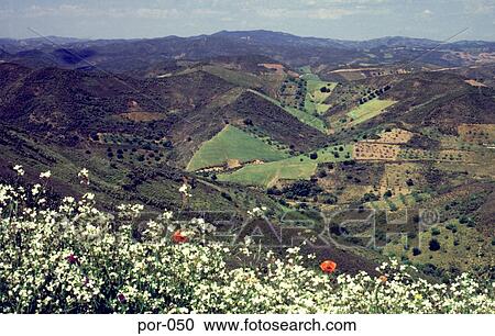 Stock Image - View of Hills Tavira Portugal Europe. Fotosearch