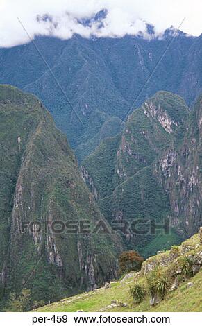 View of Mountain Range at Machu Picchu Peru View Large Photo Image Stock Photo - View of Mountain Range at Machu Picchu Peru. Fotosearch