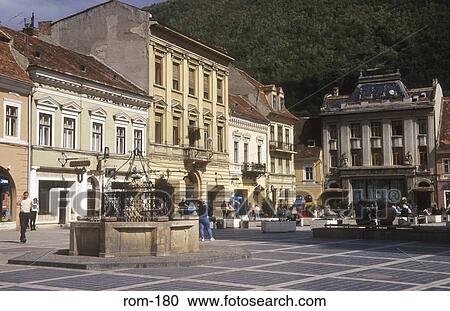 View of Piata Sfatului Brasov Romania View Large Photo Image Stock Image - View of Piata Sfatului Brasov Romania. Fotosearch