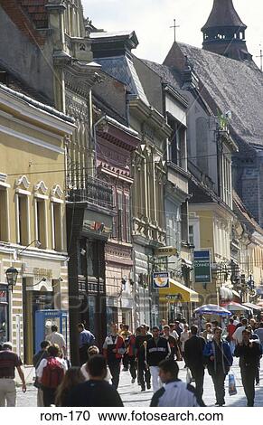 View of Strada Republicii Brasov Romania View Large Photo Image Stock Image - View of Strada Republicii Brasov Romania. Fotosearch