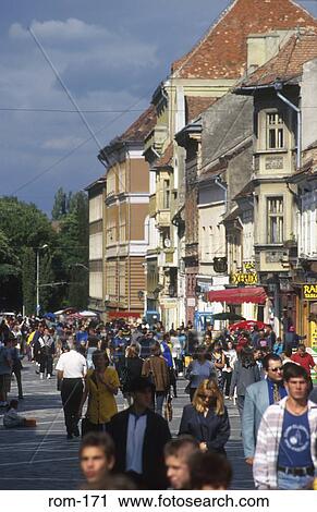 View of Strada Republicii Brasov Romania View Large Photo Image Stock Image - View of Strada Republicii Brasov Romania. Fotosearch