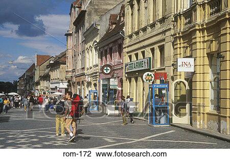 View of Strada Republicii Brasov Romania View Large Photo Image Stock Image - View of Strada Republicii Brasov Romania. Fotosearch