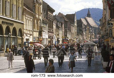 View of Strada Republicii Brasov Romania View Large Photo Image Stock Image - View of Strada Republicii Brasov Romania. Fotosearch