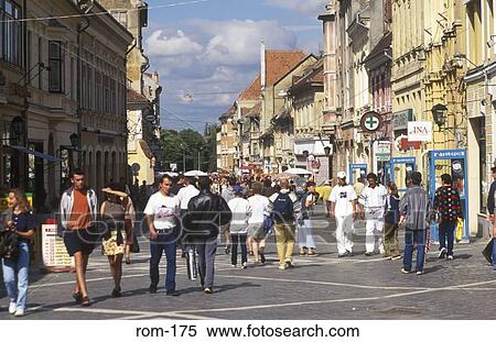 View of Strada Republicii Brasov Romania View Large Photo Image Stock Photography - View of Strada Republicii Brasov Romania. Fotosearch