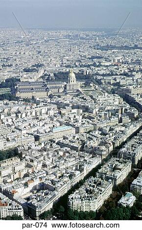 View Over City From Eiffel Tower Paris France View Large Photo Image Picture - View Over City From Eiffel Tower Paris France. Fotosearch
