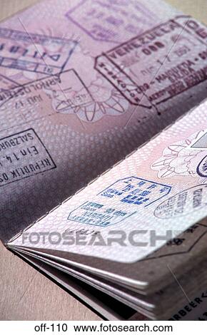 Visa Stamps in a Red EU Passport View Large Photo Image Stock Image - Visa Stamps in a Red EU Passport. Fotosearch