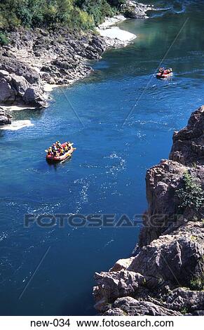 White Water Rafters in Gorge New Zealand View Large Photo Image Picture - White Water Rafters in Gorge New Zealand. Fotosearch
