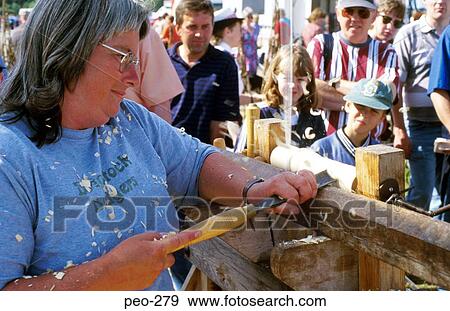 Woman Carving Wood with Chisel View Large Photo Image Stock Photo - Woman Carving Wood with Chisel. Fotosearch