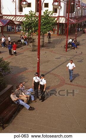 Women Police Officers on Beat in Wales View Large Photo Image Stock Image - Women Police Officers on Beat in Wales. Fotosearch