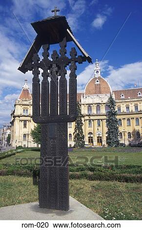 Wooden Cross outside Prefecture Brasov Romania View Large Photo Image Stock Image - Wooden Cross outside Prefecture Brasov Romania. Fotosearch