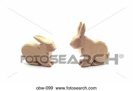 Wooden Rabbits View Large Photo Image Stock Photo - Wooden Rabbits. Fotosearch