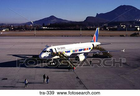 Airtours Boeing 737 Runway Salzburg Airport Austria View Large Photo Image Stock Photo - Airtours Boeing 737 Runway Salzburg Airport Austria. Fotosearch