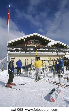 Alpine Restaurant Hoch Ybrig Switzerland View Large Photo Image Stock Photo - Alpine Restaurant Hoch Ybrig Switzerland. Fotosearch