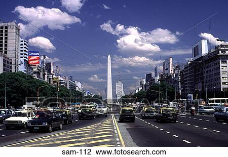 Avenue 9 Julio Buenos Aires Argentina View Large Photo Image Stock Image - Avenue 9 Julio Buenos Aires Argentina. Fotosearch