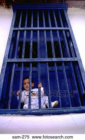 Baby Behind Bars Venezuela View Large Photo Image Stock Photography - Baby Behind Bars Venezuela. Fotosearch