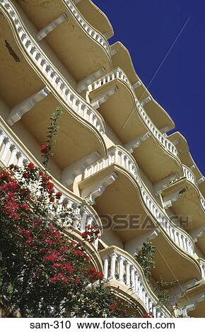 Balconies on Old Apartment Block Catagena Colombia View Large Photo Image Stock Image - Balconies on Old Apartment Block Catagena Colombia. Fotosearch