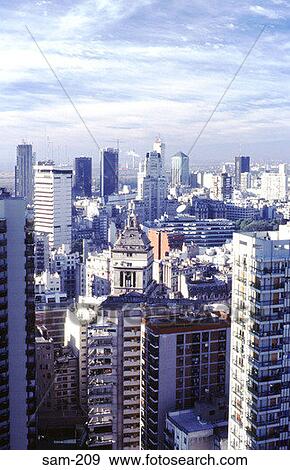 Beunos Aires Cityscape Argentina View Large Photo Image Stock Photo - Beunos Aires Cityscape Argentina. Fotosearch