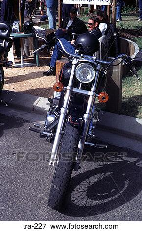 Stock Photo - Big Motorcycle in an Australian Car Park. Fotosearch