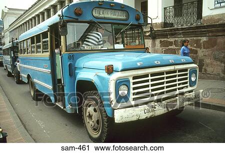 Blue Bus on Streets of Quito Ecuador View Large Photo Image Stock Image - Blue Bus on Streets of Quito Ecuador. Fotosearch