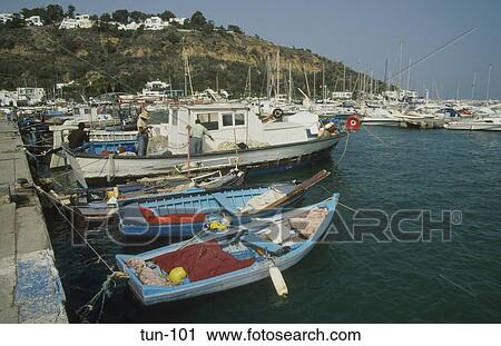 Boats at Sidi bou Said Tunisia View Large Photo Image Stock Image - Boats at Sidi bou Said Tunisia. Fotosearch