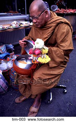 Buddhist Monk Bangkok Thailand View Large Photo Image Stock Image - Buddhist Monk Bangkok Thailand. Fotosearch