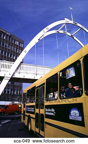 Bus Going Under Bridge Copenhagen Denmark View Large Photo Image Stock Photo - Bus Going Under Bridge Copenhagen Denmark. Fotosearch
