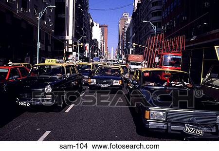 Picture - Busy Buenos Aires Street Argentina. Fotosearch