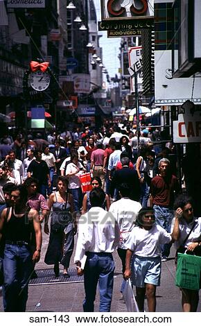 Busy Pedestrian Street Buenos Aires Argentina View Large Photo Image Stock Image - Busy Pedestrian Street Buenos Aires Argentina. Fotosearch