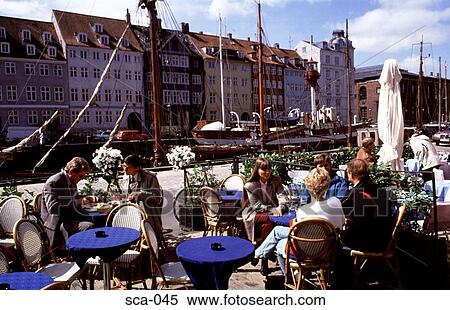 Cafe in Nyhaven Copenhagen Denmark View Large Photo Image Stock Photography - Cafe in Nyhaven Copenhagen Denmark. Fotosearch