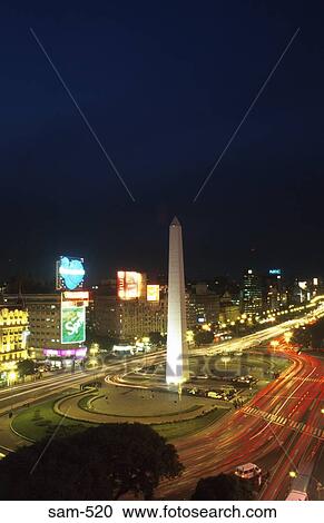 Cars in Central Buenos Aires at Night Argentina View Large Photo Image Stock Image - Cars in Central Buenos Aires at Night Argentina. Fotosearch