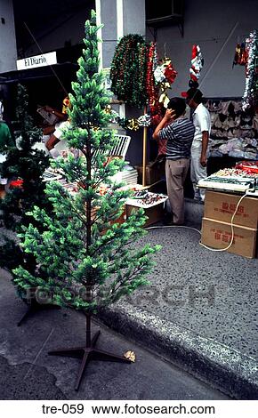 Christmas Tree outside Christmas Shop Ecuador View Large Photo Image Stock Photo - Christmas Tree outside Christmas Shop Ecuador. Fotosearch