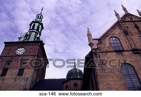 Stock Photograph - Church Bell Tower Oslo Norway. Fotosearch