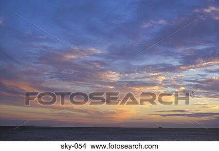 Cirrocumulus Clouds at Sunset over Sea View Large Photo Image Picture - Cirrocumulus Clouds at Sunset over Sea. Fotosearch
