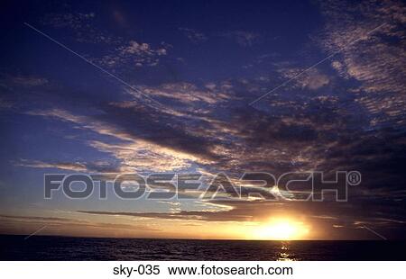 Cirrus Cloud over the Sea at Sunset View Large Photo Image Stock Photography - Cirrus Cloud over the Sea at Sunset. Fotosearch