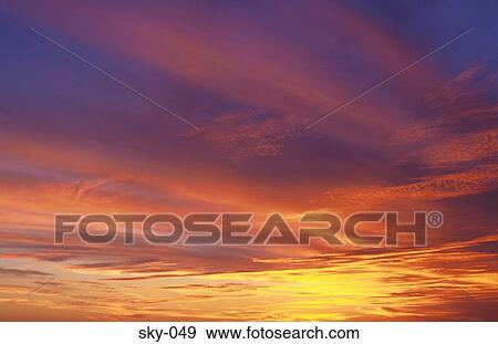 Cirrus Clouds in Sky at Sunset View Large Photo Image Stock Photo - Cirrus Clouds in Sky at Sunset. Fotosearch