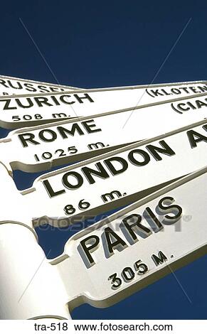 City Names on International Signpost Birmingham UK View Large Photo Image Stock Photo - City Names on International Signpost Birmingham UK. Fotosearch