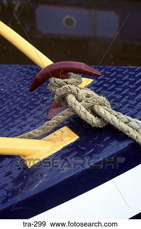 Cleat and Rope on Narrowboat UK View Large Photo Image Stock Photo - Cleat and Rope on Narrowboat UK. Fotosearch