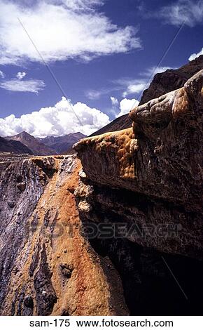 Stock Photography - Cliffs at Puento Del Inca Argentina. Fotosearch