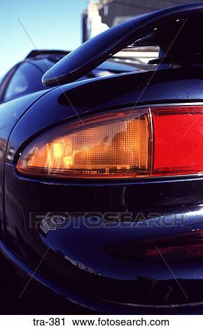Stock Image - Close Up of Car Rear Lights. Fotosearch