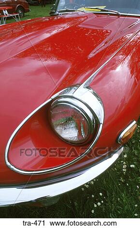 Close Up of Headlight on Red Jaguar E-Type View Large Photo Image Stock Image - Close Up of Headlight on Red Jaguar E-Type. Fotosearch