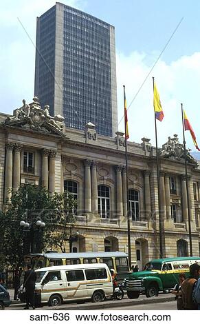 Colonial and Modern Architecture in Bogota Colombia View Large Photo Image Stock Photograph - Colonial and Modern Architecture in Bogota Colombia. Fotosearch