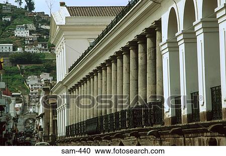 Colonnaded Facade Presidential Palace Quito Ecuador View Large Photo Image Stock Image - Colonnaded Facade Presidential Palace Quito Ecuador. Fotosearch