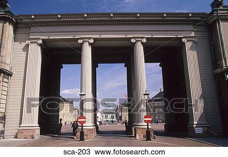 Colonnaded Gateway Copenhagen Denmark View Large Photo Image Stock Image - Colonnaded Gateway Copenhagen Denmark. Fotosearch