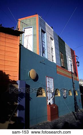 Colourful Painted Building La Boca Argentina View Large Photo Image Stock Image - Colourful Painted Building La Boca Argentina. Fotosearch