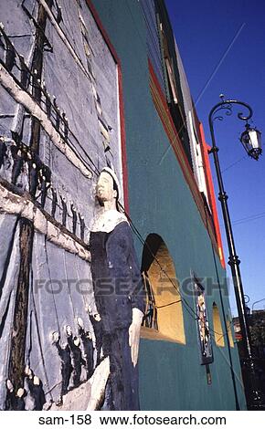 Colourful Painted Building La Boca Argentina View Large Photo Image Stock Photo - Colourful Painted Building La Boca Argentina. Fotosearch