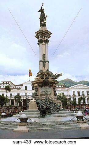 Column and Statue Plaza de la Indepencia Ecuador View Large Photo Image Stock Photo - Column and Statue Plaza de la Indepencia Ecuador. Fotosearch