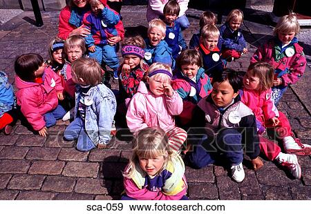 Stock Photo - Copenhagen Schoolchildren Denmark. Fotosearch